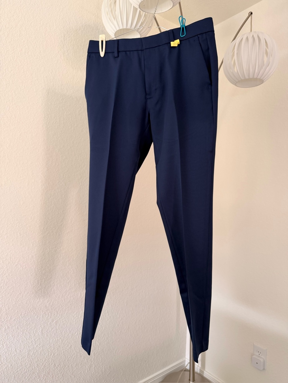 Louis Raphael Men's Navy Dress Pants - Slim Tailored Navy